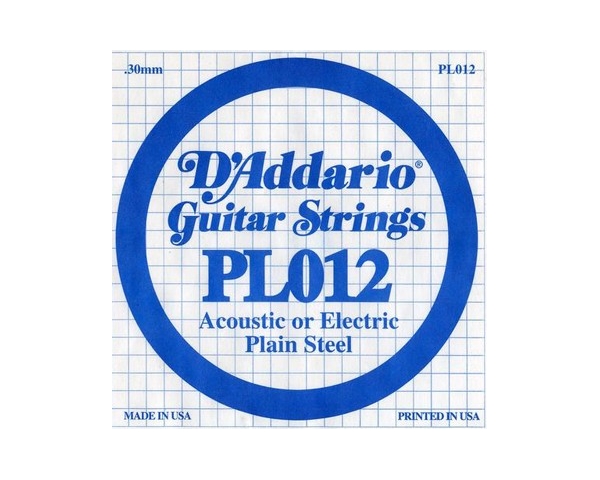 D'ADDARIO PL012 CORDA SINGOLA PER CHITARRA ACUSTICA/ELETTRICA