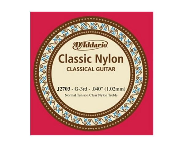 D'ADDARIO J2703 CORDA SFUSA PER CHITARRA CLASSICA TENSIONE NORMALE