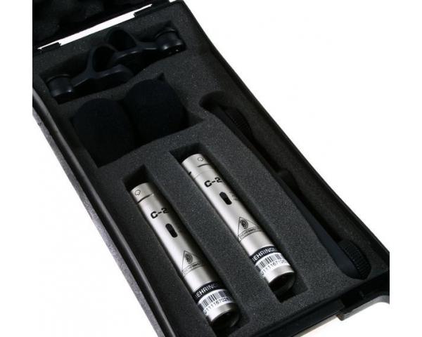 Behringer C2 COPPIA SELEZIONATA MATCHED MICROFONI CONDENSATORE VOCE STRUMENTI + STEREO-BAR CON CLAMPS