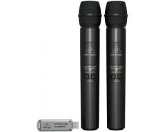 Behringer  ULM202-USB ULTRALINK DOPPIO MICROFONO PALMARE A MANO 2.4 GHZ + PRATICO RICEVITORE USB X MIXER XENYX Q/QX/CASSE WIRELE