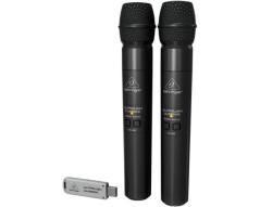 Behringer  ULM202-USB ULTRALINK DOPPIO MICROFONO PALMARE A MANO 2.4 GHZ + PRATICO RICEVITORE USB X MIXER XENYX Q/QX/CASSE WIRELE