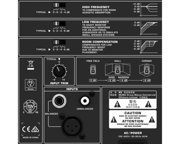 Behringer  NEKKST K8 STUDIO MONITOR BIAMPLIFICATO 150 WATT 8â€³+1â€³ KRK DESIGN