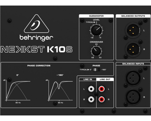 Behringer  NEKKST K10S SUBWOOFER ATTIVO 10â€³ 180 WATT KRK DESIGN