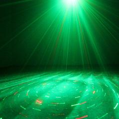Extreme  WATER WAVE DOPPIO EFFETTO LUCE LED RGB 3x3w INDOOR + LASER RG STELLE GALASSIE + TELECOMANDO REMOTO
