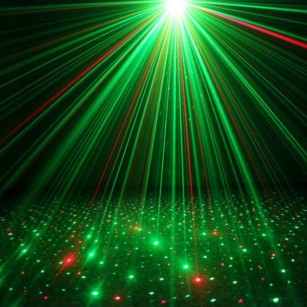 Extreme WATER WAVE DOPPIO EFFETTO LUCE LED RGB 3x3w INDOOR + LASER RG STELLE GALASSIE + TELECOMANDO REMOTO