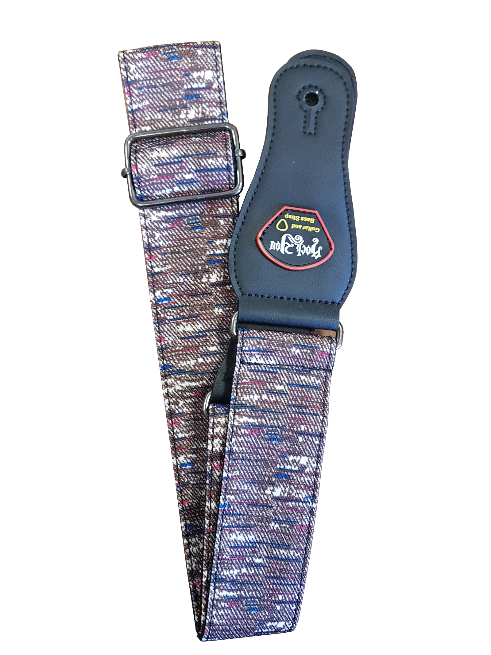 Extreme  S-1107 BR BROWN TRACOLLA REGOLABILE PER CHITARRA E BASSO CON SFUMATURE A RIGHE COLORE MARRONE