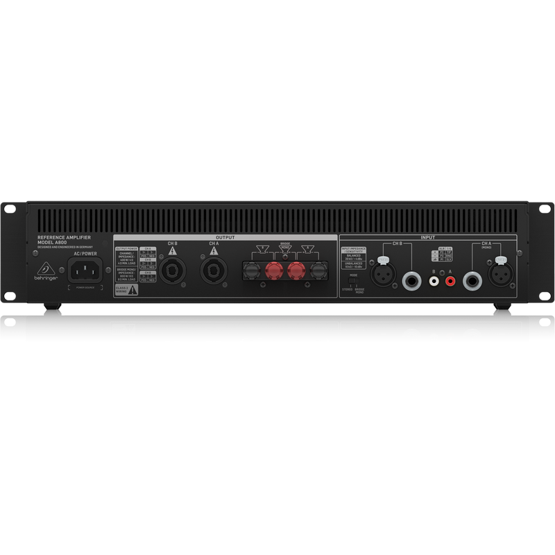 Behringer  A800 REFERENCE PROFESSIONALE 800 WATT FINALE DI POTENZA STUDIO/HI-FI 2 CANALI CLASSE D