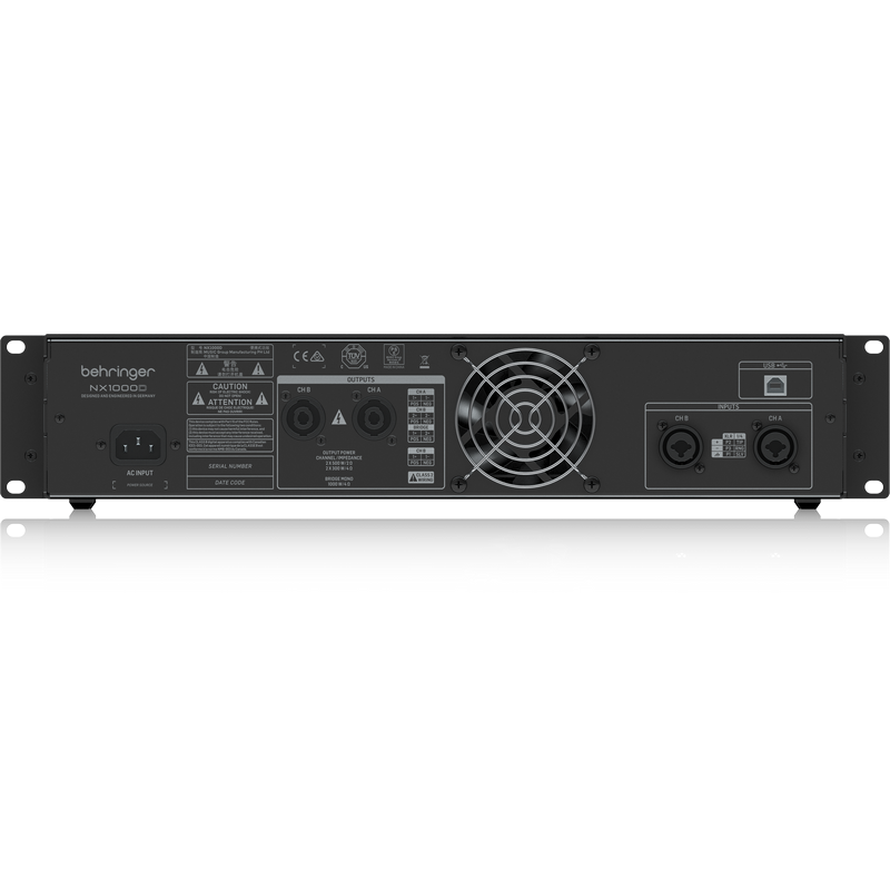 Behringer  NX1000D FINALE DI POTENZA 1000 WATT 2 CANALI CON COMPENSAZIONE AUTOMATICA DELLâ€™ IMPEDENZA + DSP