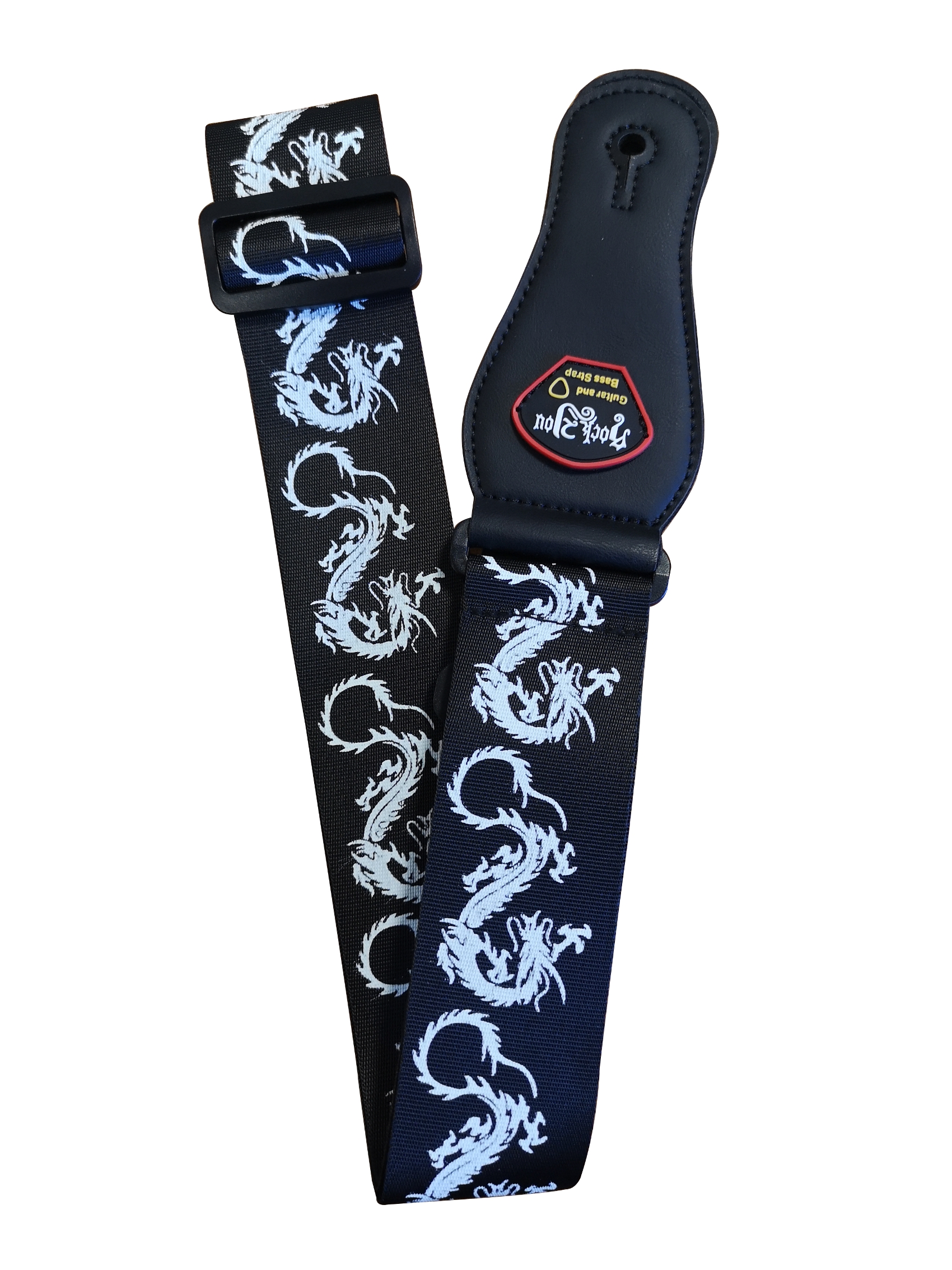 Extreme  S-211B TRACOLLA REGOLABILE PER CHITARRA E BASSO BLACK CON DECORAZIONE COLORE NERO