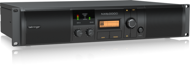 Behringer  NX6000D FINALE DI POTENZA 6000 WATT 2 CANALI CON COMPENSAZIONE AUTOMATICA DELLâ€™ IMPEDENZA + DSP