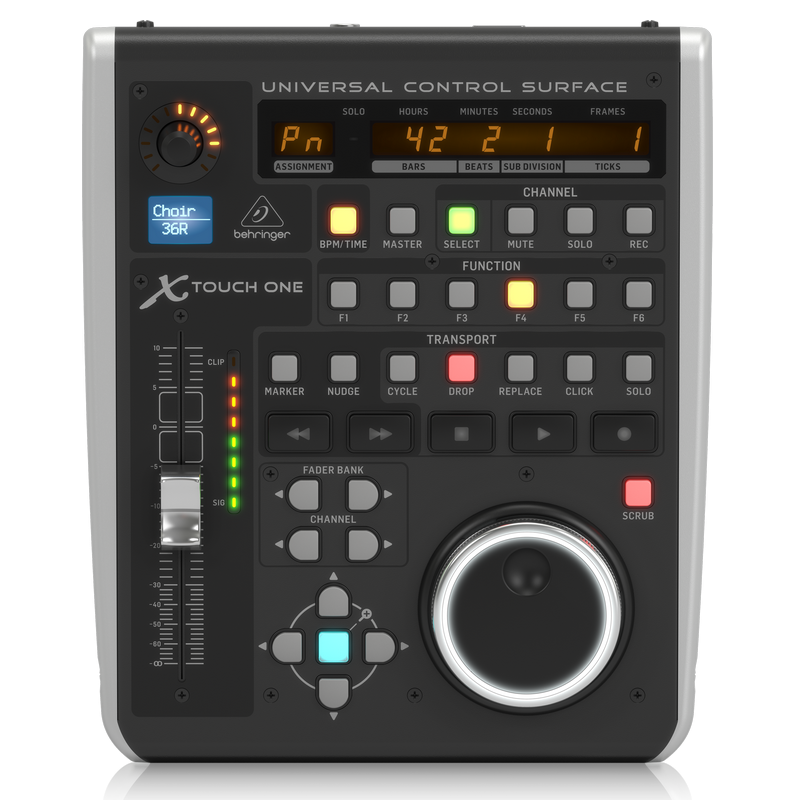 Behringer  X-TOUCH ONE CONTROLLER MIDI USB CON FADER MOTORIZZATO E SCRIBBLE STRIP LCD