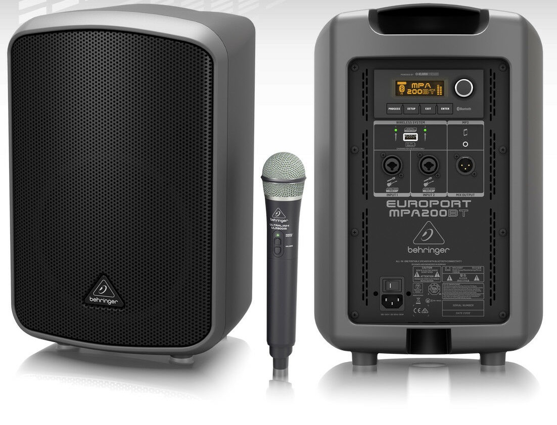 Behringer  MPA200BT CASSA ATTIVA + MICROFONO WIRELESS + STREAMING AUDIO BLUETOOTH 200W
