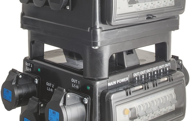 Extreme POWER-BOX QUALITAâ€™ GOMMA BUTILICA VULCANIZZATA SPINA 32A 5P 6 PRESE CEE 16A 3P SPIE RETE DOPPIA PROTEZIONE RCCB 40A + 