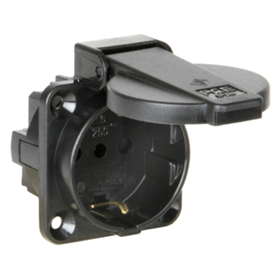 Extreme POWER-BOX NERO CIABATTA ALIMENTAZIONE PALCO MADE IN ITALY SPIA RETE INGRESSO SPINA 16A 3P 4-USCITE SHUKO 16AMP 3P IP54