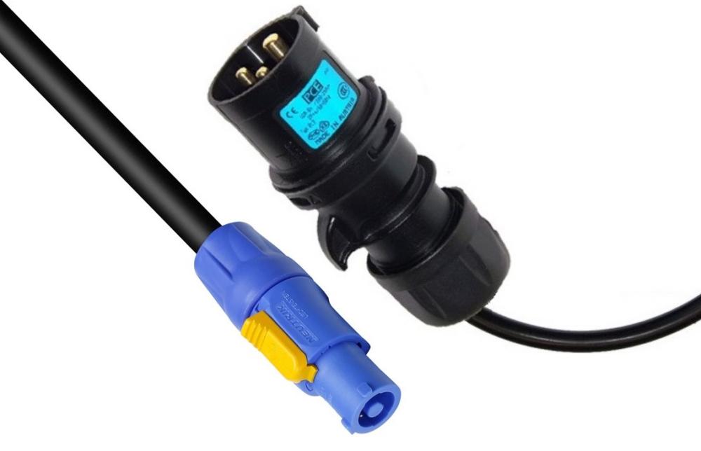 Extreme CAVO ALIMENTAZIONE RETE 3 MT NEUTRIK POWERCON 20A NAC3FCA A PCE-013-6X 16A-3P POWER-LINK-CORD ISOLAMENTO NEOPRENE H07RN-