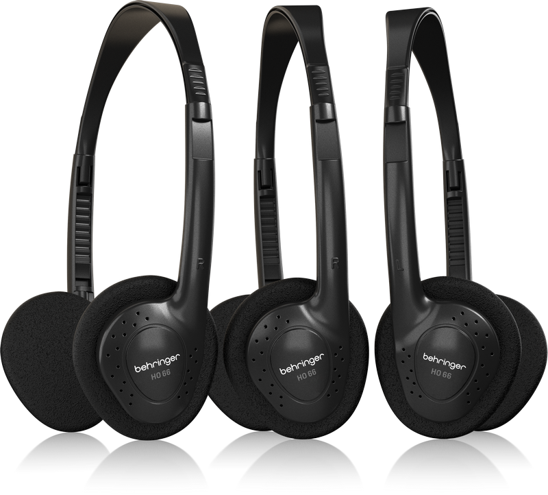 Behringer  HO 66 PACK DI 3 CUFFIE DINAMICHE MULTIUSO ON-EAR CON AMPIA RISPOSTA IN FREQUENZA