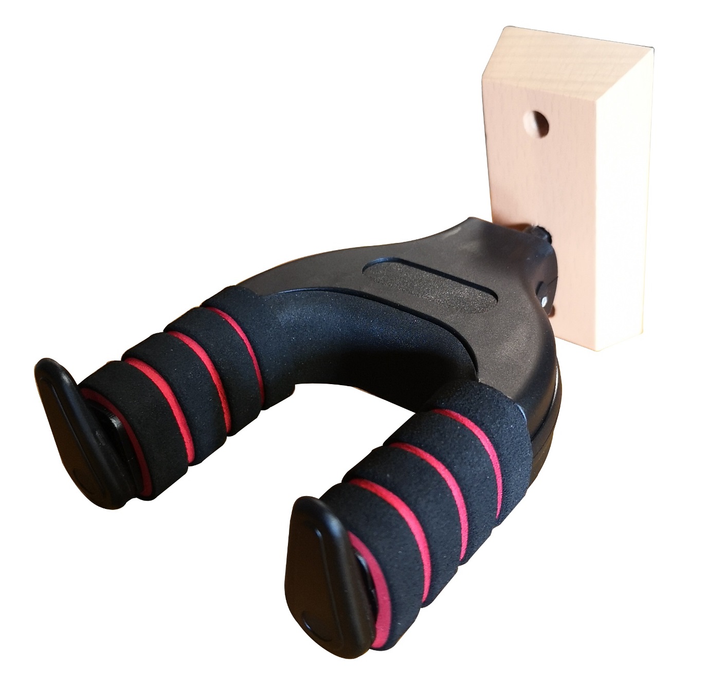 Extreme  GS-WALL SUPPORTO A MURO PER CHITARRA CON MECCANISMO AUTOBLOCCANTE COLORE NERO E ROSSO