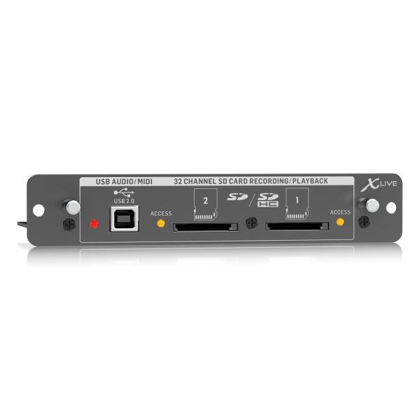 Behringer  X-LIVE SCHEDA DI ESPANSIONE X32 PER REC/PLAYBACK A 32 CANALI SU SD/SDHC E INTERFACCIA MIDI USB