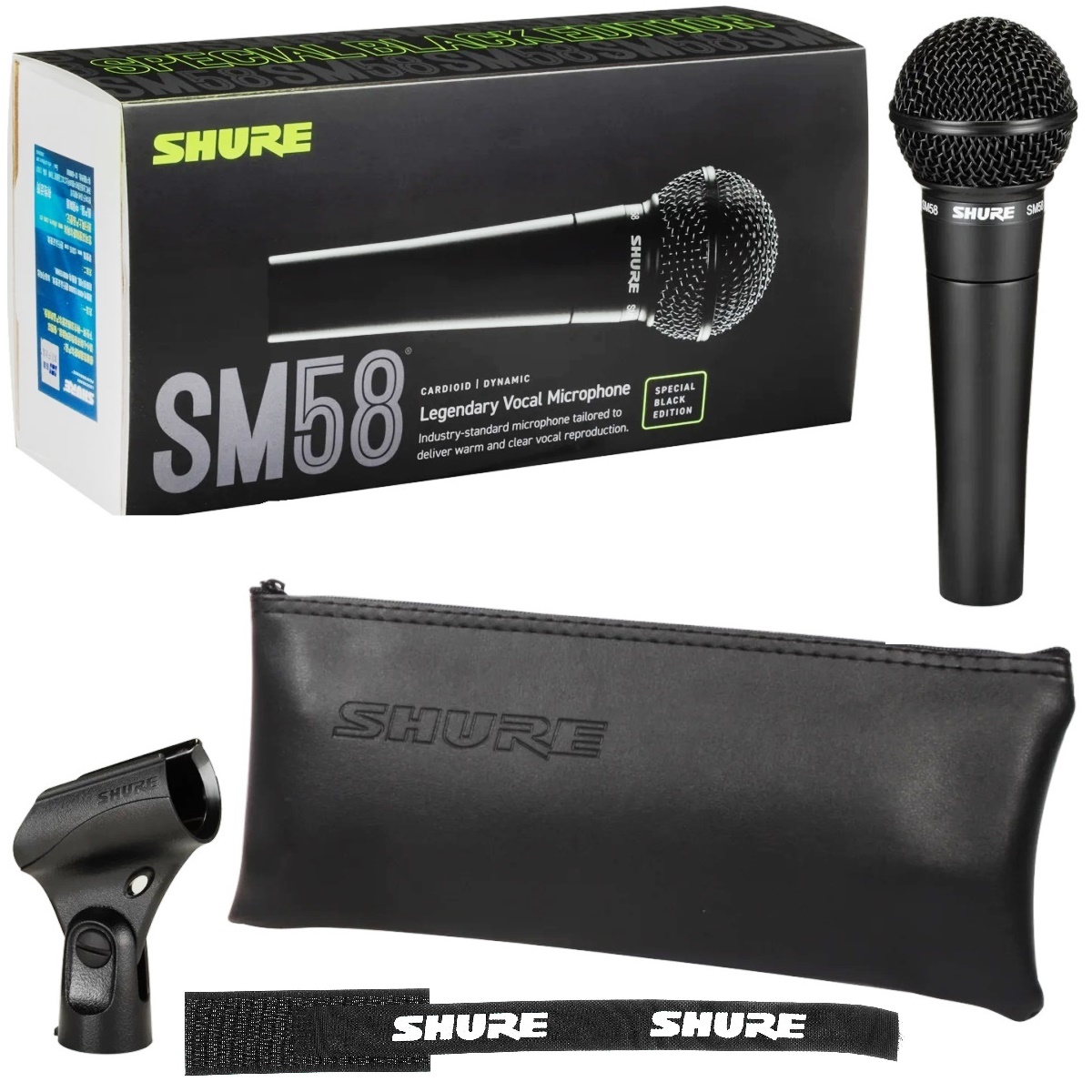 SHURE SM58 BLACK LIMITED EDITION MICROFO