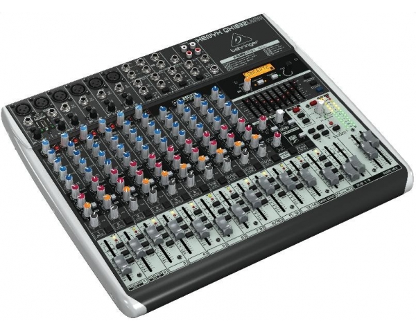 BEHRINGER XENYX QX1832-USB MIXER 18 INGRESSI 3-2 BUS EFFETTI KLARK TEKNIK INTERFACCIA USB WIRELESS READY +48V