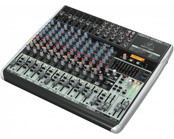 BEHRINGER XENYX QX1832-USB MIXER 18 INGRESSI 3-2 BUS EFFETTI KLARK TEKNIK INTERFACCIA USB WIRELESS READY +48V