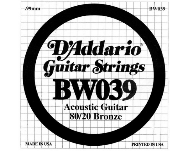 D'ADDARIO CORDA SINGOLA PER CHITARRA ACUSTICA