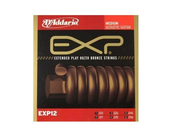 D'ADDARIO EXP12 PHOSPHORE CORDE CHITARRA ACUSTICA 13-56