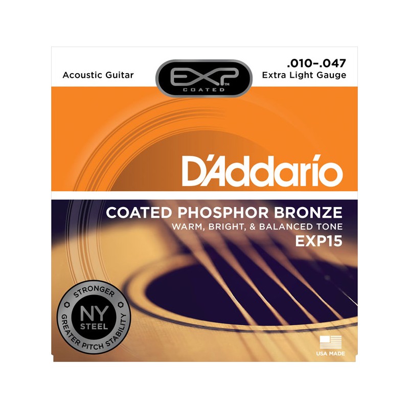 D'ADDARIO EXP15 PHOSPHORE CORDE CHITARRA ACUSTICA 10-47