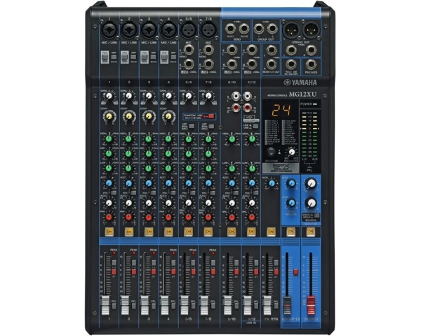 YAMAHA MG12XU MIXER USB CON EFFETTI 12 CANALI ALIMENTAZIONE PHANTOM