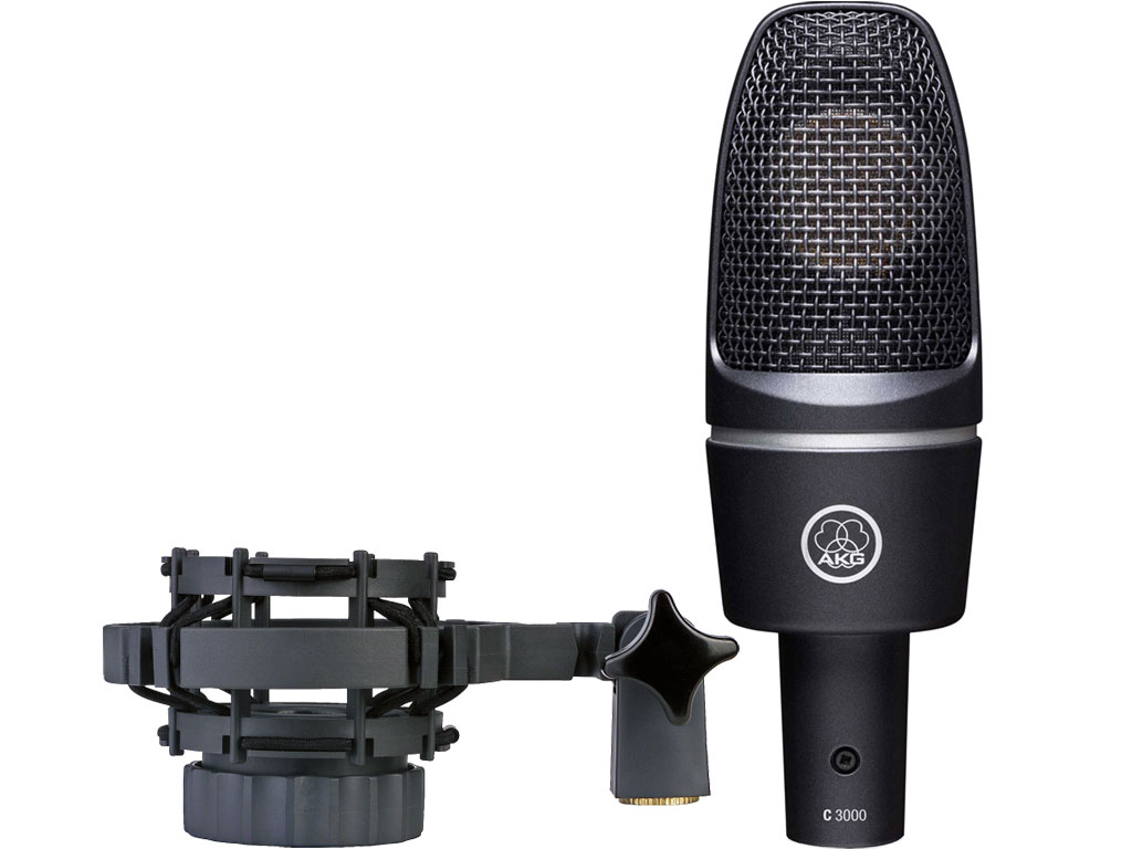 AKG ACOUSTIC AKG C3000 MICROFONO DA STUDIO A CONDENSATORE LARGO DIAFRAMMA PER VOCE E STRUMENTI C-3000-B