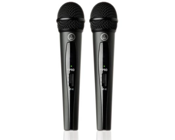 AKG ACOUSTIC AKG WMS40 MINI DUAL VOCAL SET MAN ISM2-3 DOPPIO RADIOMICROFONO PER VOCE