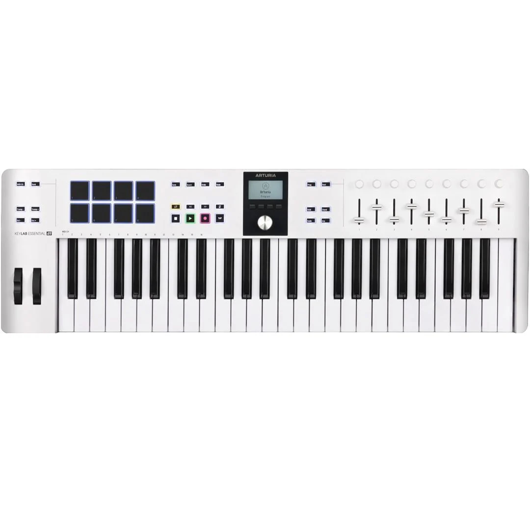 ARTURIA KEYLAB ESSENTIAL MK3 49 WHITE TASTIERA MASTER KEYBOARD MIDI USB 49 TASTI