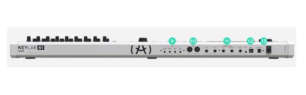 ARTURIA KEYLAB61-MKII CONTROLLER BIANCO MIDI USB TASTIERA 61 TASTI SEMIPESATI BIANCA