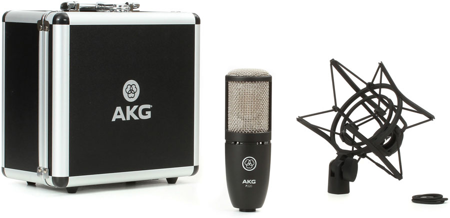 AKG ACOUSTIC AKG PERCEPTION P-220 MICROFONO A CONDENSATORE DA STUDIO A LARGO DIAFRAMMA VOCE CHITARRA OTTONI