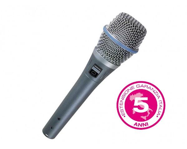 SHURE BETA 87 C MICRFONO CARDIOIDE A CONDENSATORE + CLIP A25D + CUSTODIA - GARANZIA ESTENDIBILE A 5 ANNI -