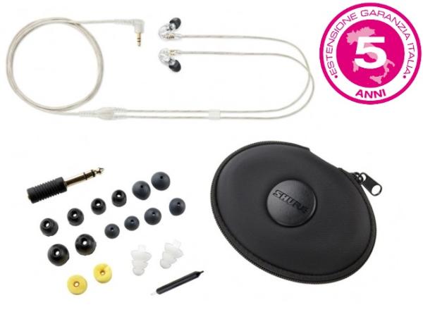 SHURE SE425-CLE-FS AURICOLARE ISOLAMENTO ACUSTICO PER IN EAR MONITOR TRASPARENTE CLEAR - GARANZIA ESTENDIBILE A 5 ANNI -