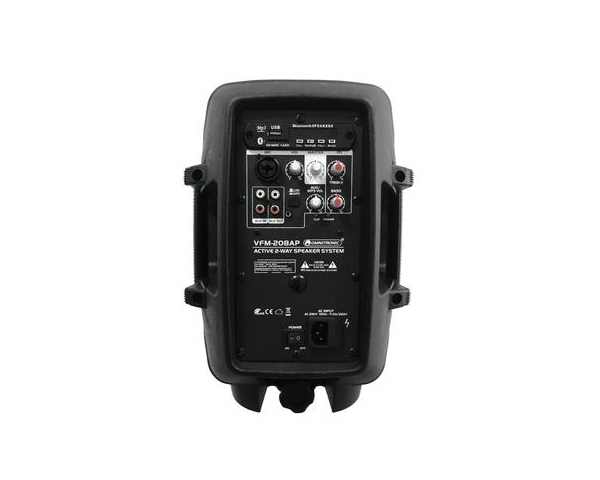 OMNITRONIC VFM-208AP CASSA ATTIVA 80W 8" + PLAYER MP3 USB - SD - BLUETOOTH INTEGRATO