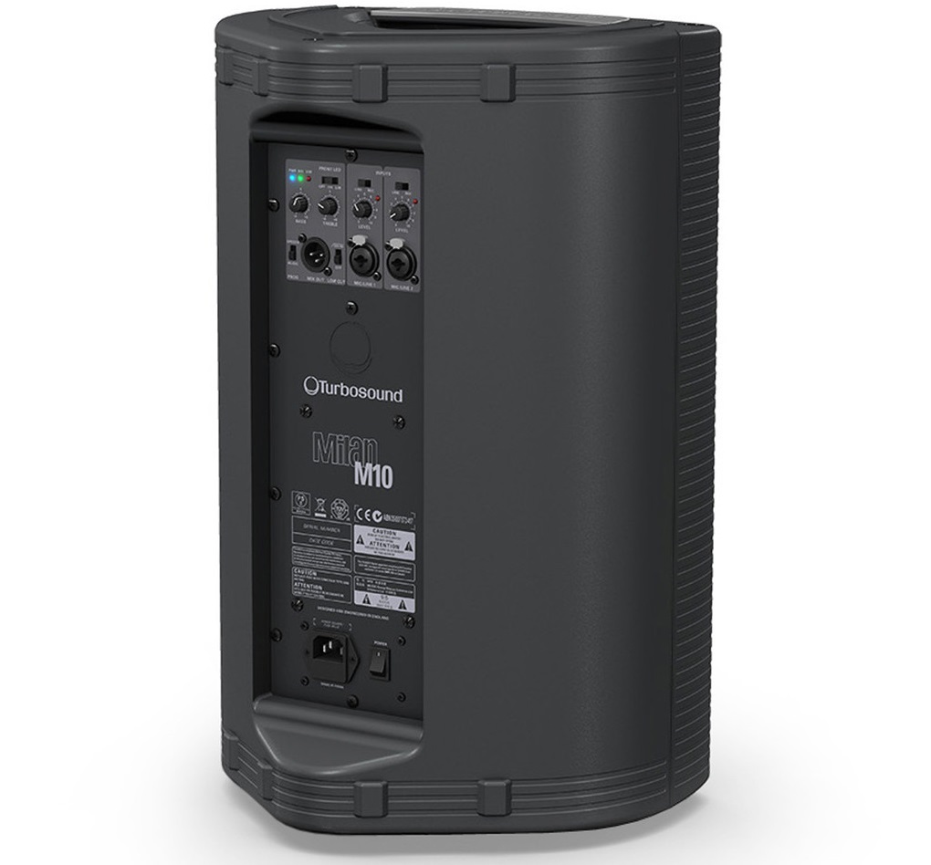 TURBOSOUND MILAN M10 CASSA AMPLIFICATA DUE VIE 10" 600W 2 CANALI EQUALIZZATORE DUE BANDE