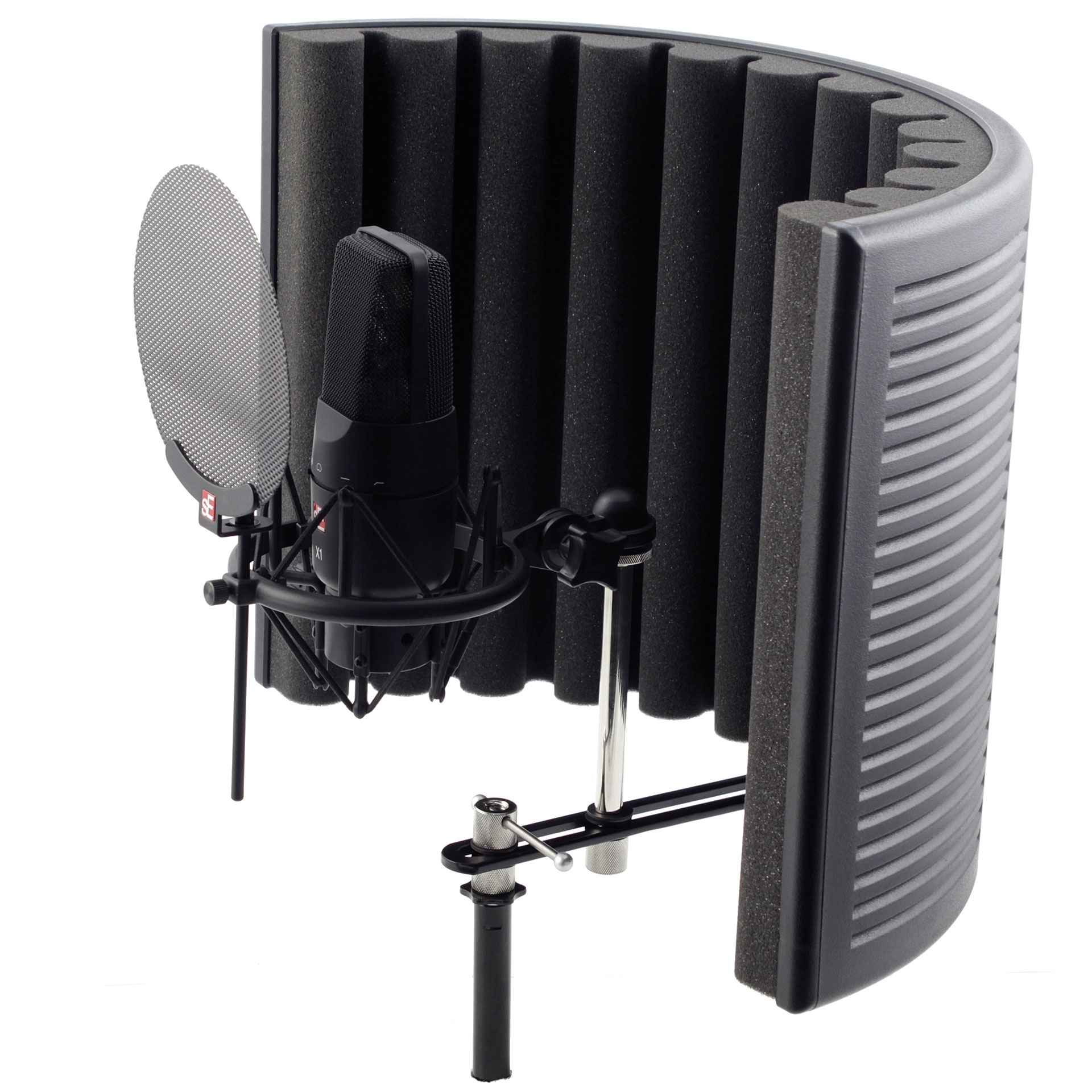 SE ELECTRONIC S X1 S STUDIO BUNDLE CON MICROFONO X1 + SCHERMO ANTIRIFLESSO REFLEXION FILTER-X + CAVO + SOSPENSIONE ELASTICA SHOC