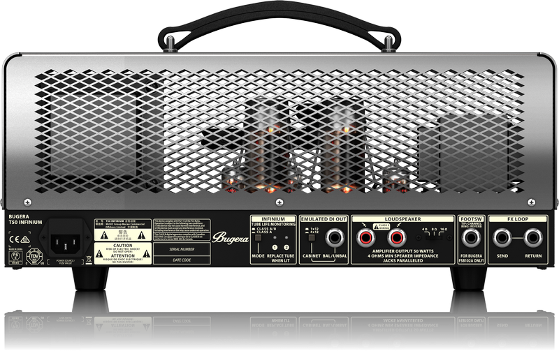 BUGERA T50-INFINIUM TESTATA VALVOLARE PER CHITARRA 50 WATT