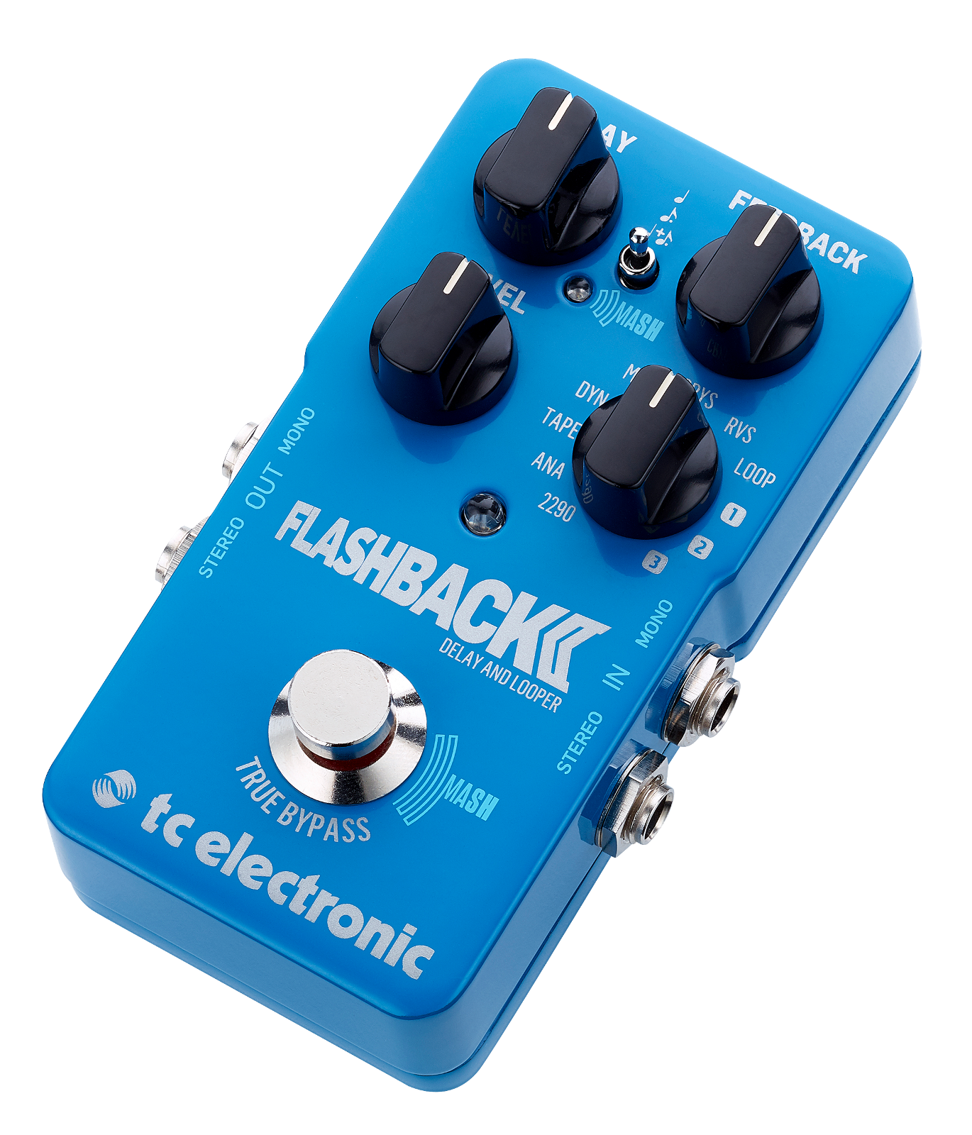 TC ELECTRONIC FLASHBACK 2 DELAY AND LOOPER A PEDALE PER CHITARRA TRUE BYPASS TECNOLOGIA MASH + 3 SLOT TONEPRINT