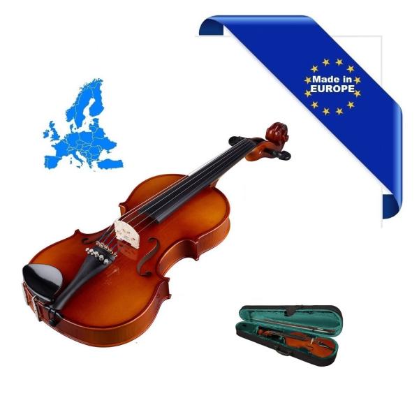 HORA VIOLINO 5 CORDE MADE IN EUROPE 5 TIRACANTINI TOP ABETE MASSELLO FONDO-FASCE ACERO MASSELLO TASTIERA-PIROLI EBANO + CUSTODIA
