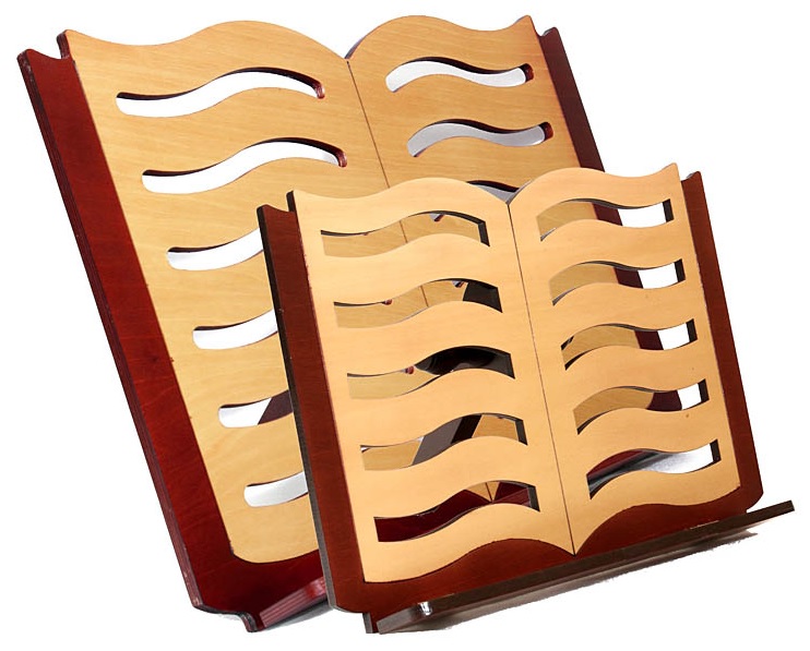 HORA LEGGIO IN LEGNO DA TAVOLO SMALL BOOK MADE IN EUROPE IN MOGANO DESIGN LIBRO CON PAGINE INCLINAZIONE REGOLABILE