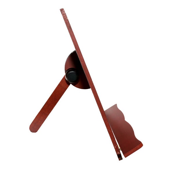 HORA LEGGIO IN LEGNO DA TAVOLO SMALL BOOK MADE IN EUROPE IN MOGANO DESIGN LIBRO CON PAGINE INCLINAZIONE REGOLABILE