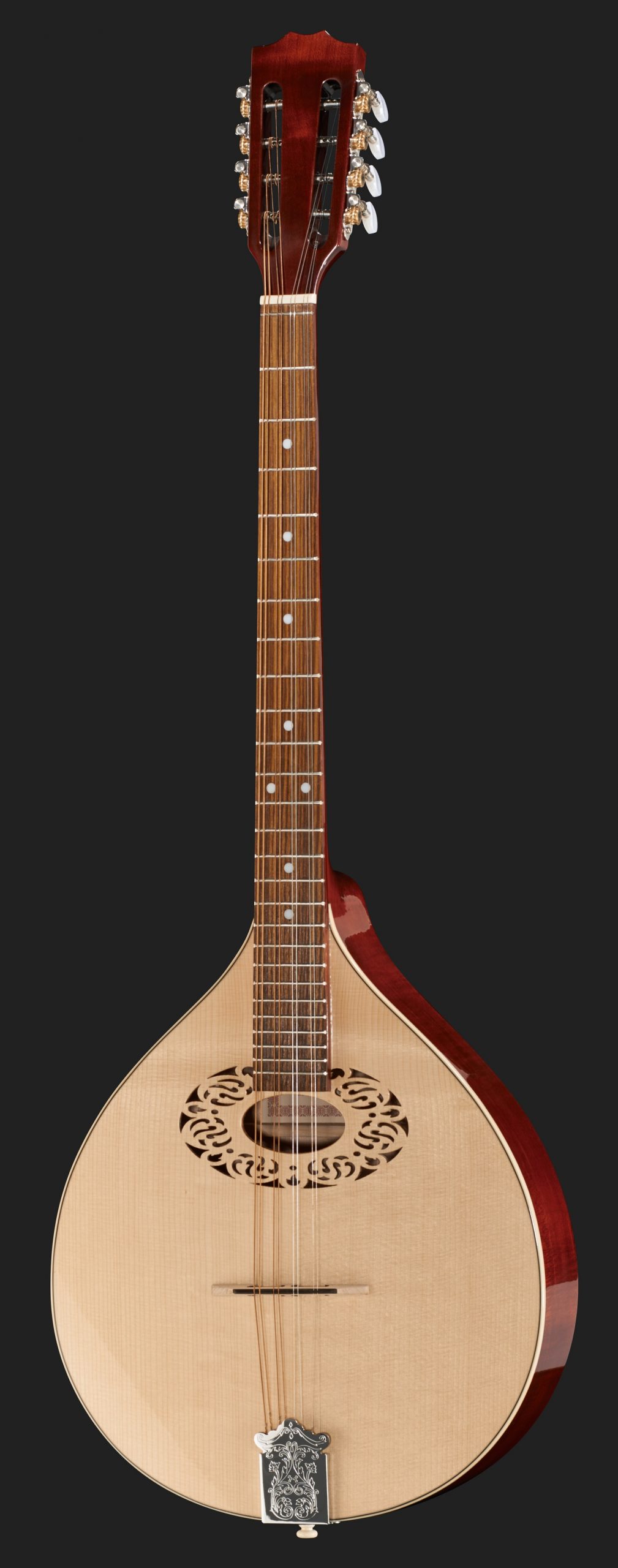 HORA OCTAVE MANDOLIN BOUZOUKI SCALA CORTA MADE IN EUROPE MANDOLINO OTTAVA BASSA IN MASSELLO TOP ABETE E ACERO FONDO FASCE MANICO