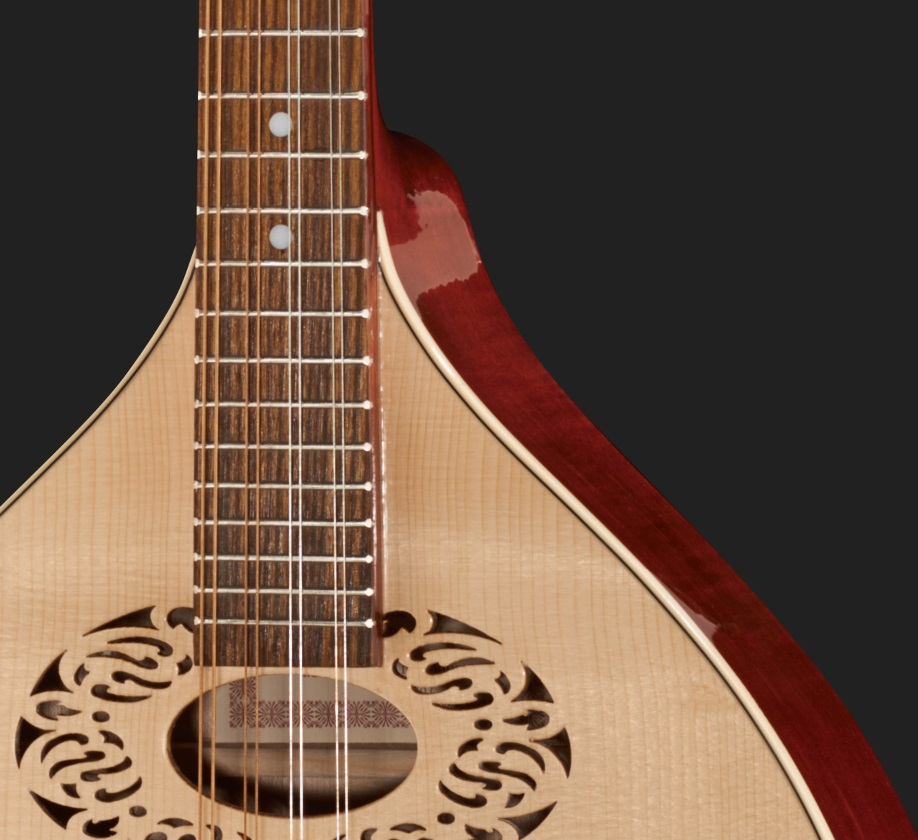 HORA OCTAVE MANDOLIN BOUZOUKI SCALA CORTA MADE IN EUROPE MANDOLINO OTTAVA BASSA IN MASSELLO TOP ABETE E ACERO FONDO FASCE MANICO