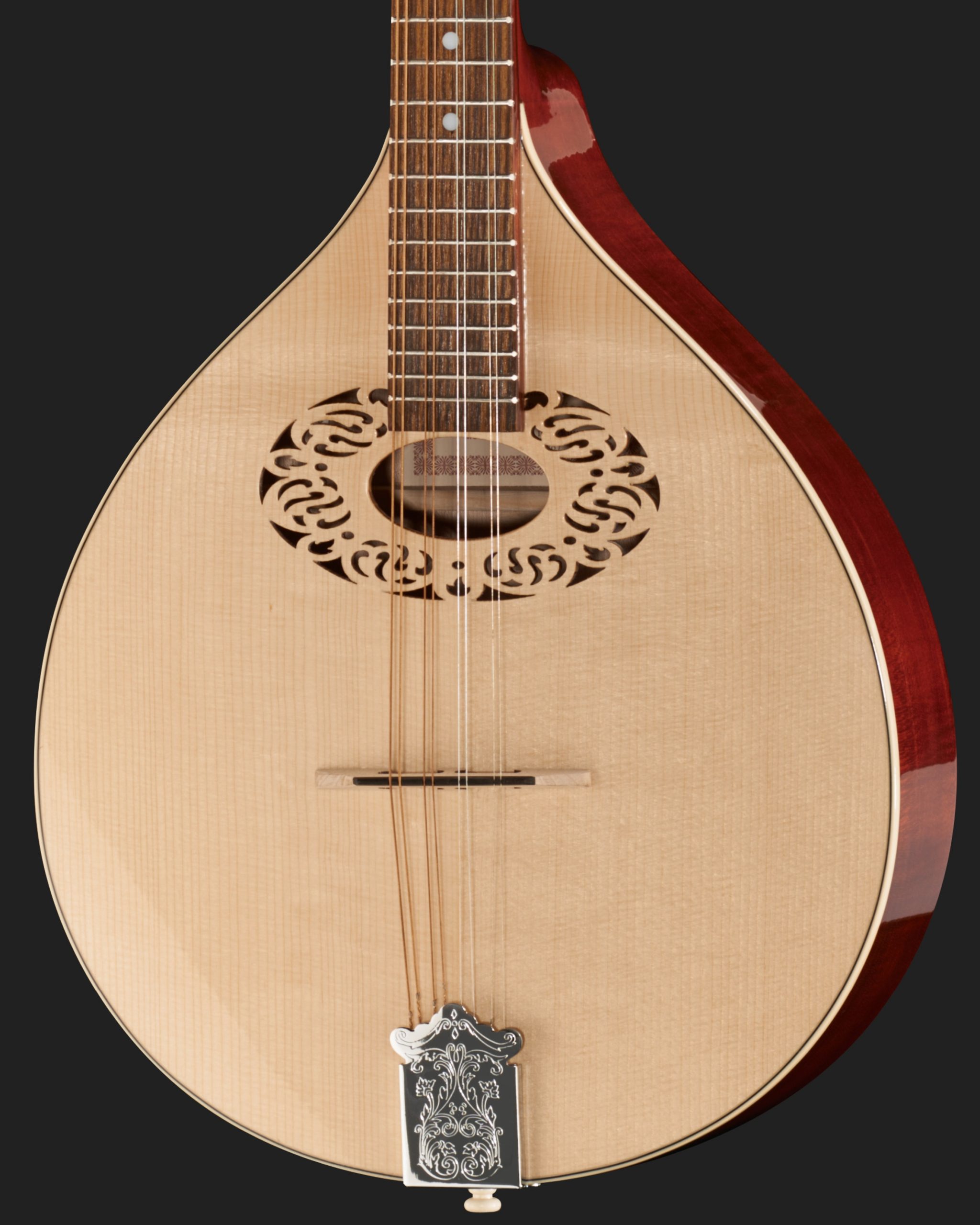 HORA OCTAVE MANDOLIN BOUZOUKI SCALA CORTA MADE IN EUROPE MANDOLINO OTTAVA BASSA IN MASSELLO TOP ABETE E ACERO FONDO FASCE MANICO