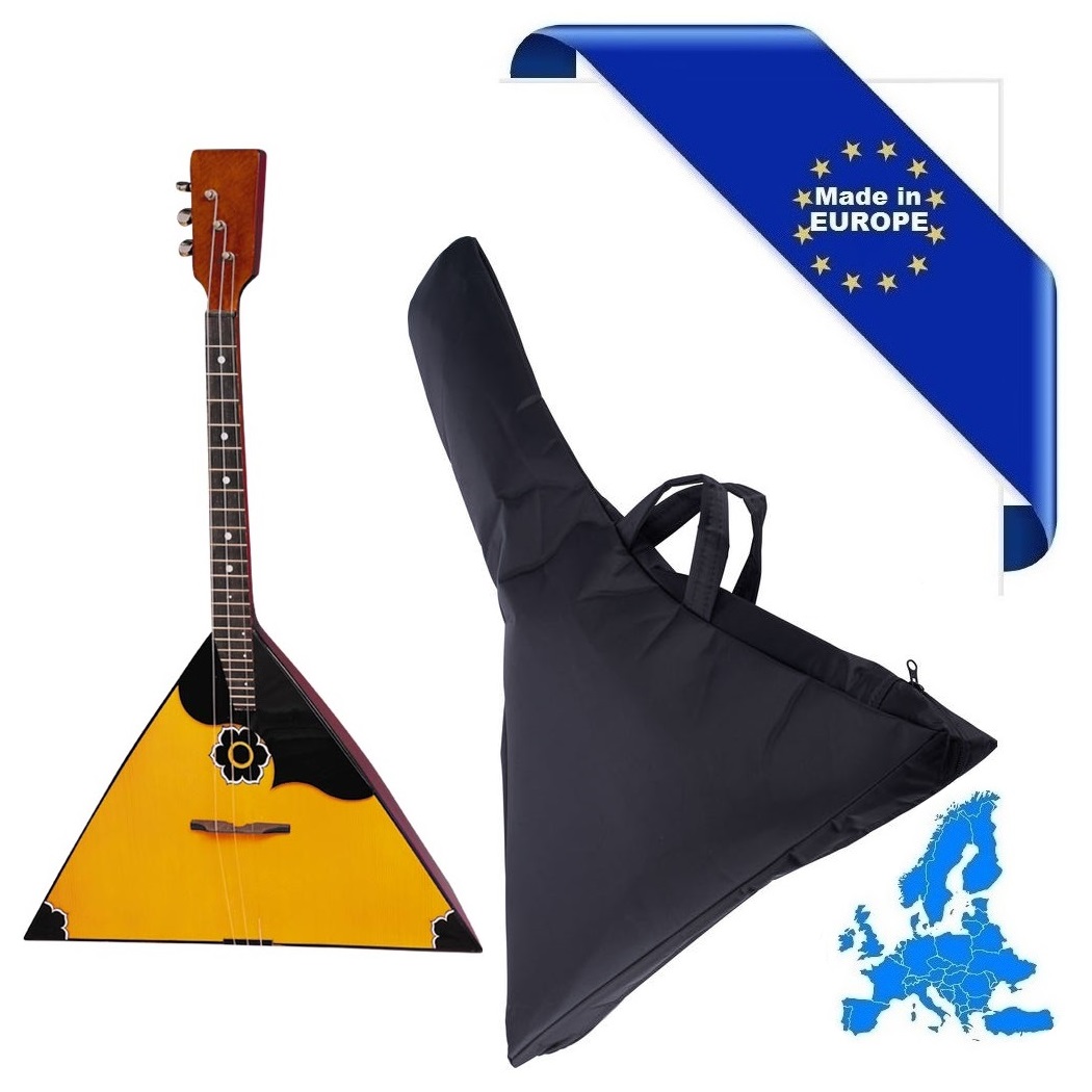 HORA PRIM BALALAIKA RUSSA SOPRANO 3 CORDE MADE IN EUROPE TOP ABETE MASSELLO CORPO ACERO MASSELLO MANICO FAGGIO TASTIERA PALISSAN