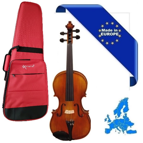HORA VIOLA 16,5" ALL MADE IN EUROPE PONTE TELLER TEDESCO TOP ABETE MASSELLO FONDO-FASCE ACERO MASSELLO TASTIERA-PIROLI EBANO + C