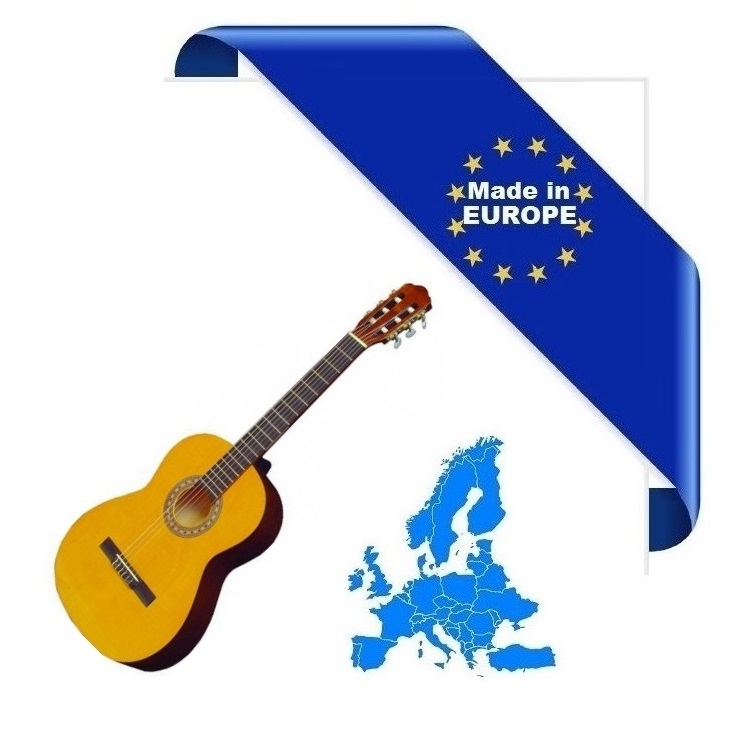 HORA CHITARRA CLASSICA 4-4 MADE IN EUROPE TOP ABETE MASSELLO MANICO ACERO TASTIERA PALISSANDRO FONDO FASCE LIME SCALA 650MM